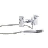 Kartell UK Plan Bath Shower Mixer, Mono Basin Mixer with Click Waste Set